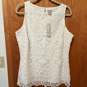 Chicos white lace top